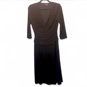 Nine West Black Midi Wrap Dress 8